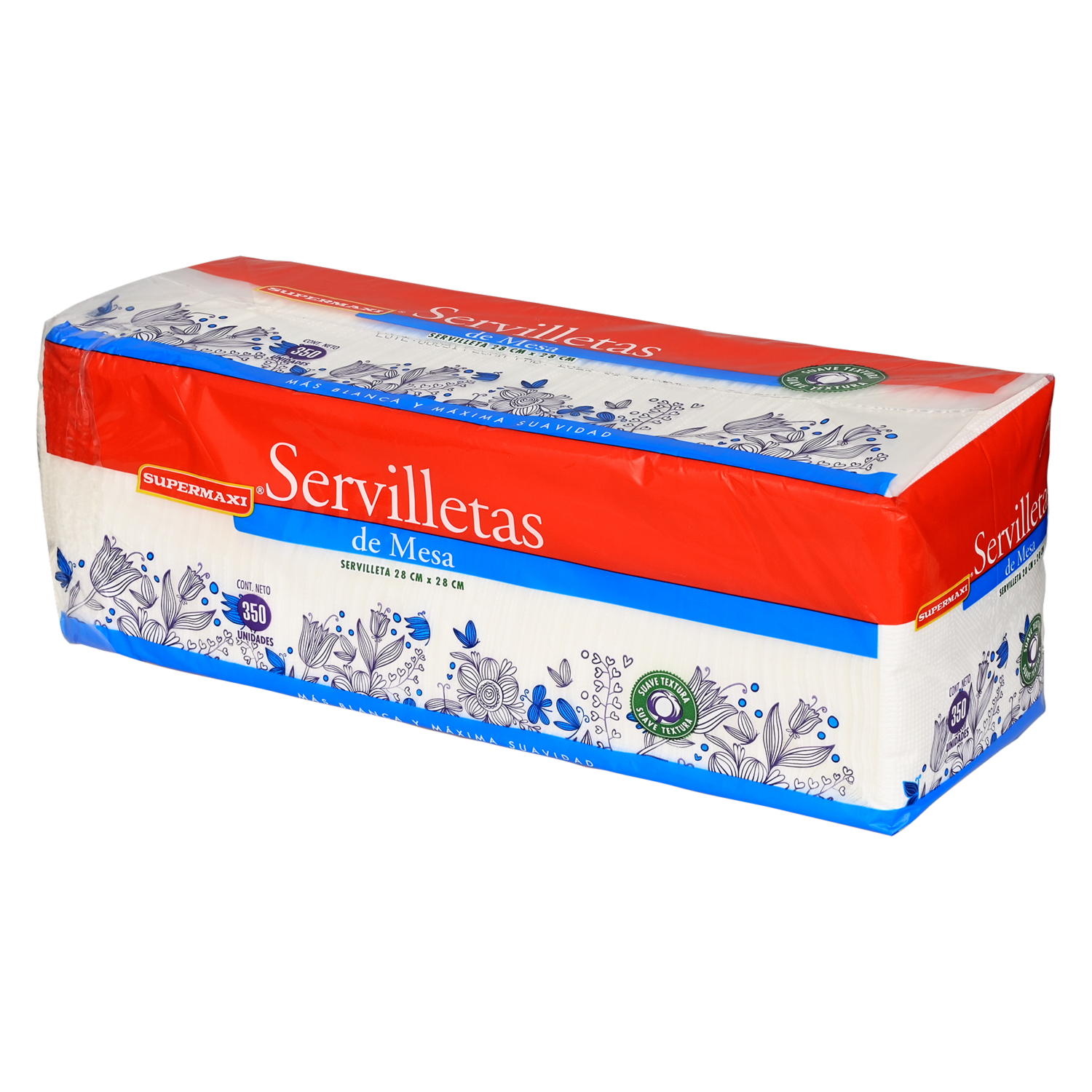Servilleta Familiar 28X28 SUPERMAXI 350 Unidades