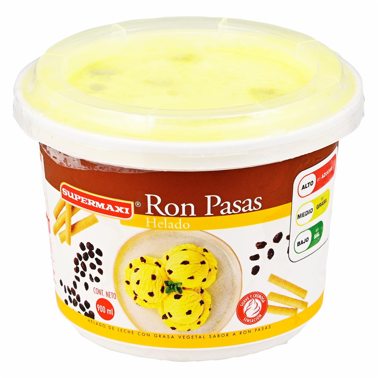 Helado Ron Pasas SUPERMAXI 900 Ml