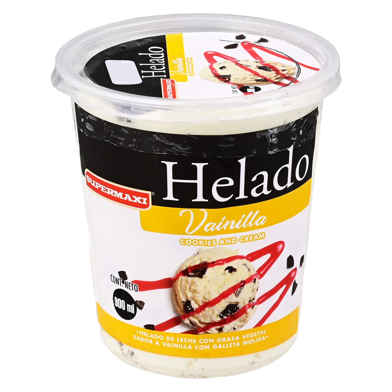 Helado Vainilla Cookies And Cream SUPERMAXI 900 Ml