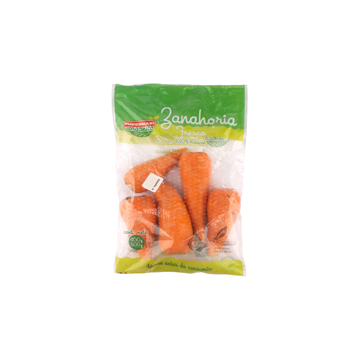 Zanahoria Orgánica SUPERMAXI 450G