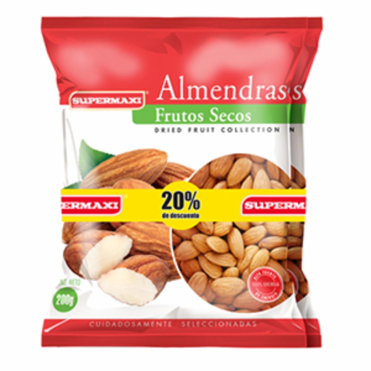 Almendras Natural 2 Pack SUPERMAXI 400 G