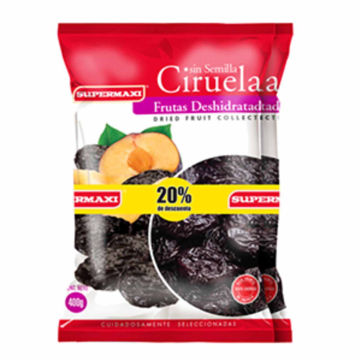 Ciruelas Natural 2 Pack SUPERMAXI 800 G
