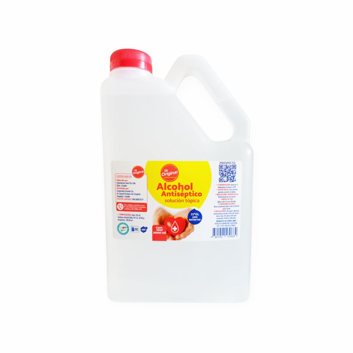 Alcohol Antiséptico Uso Tópico LA ORIGINAL 2000 Ml
