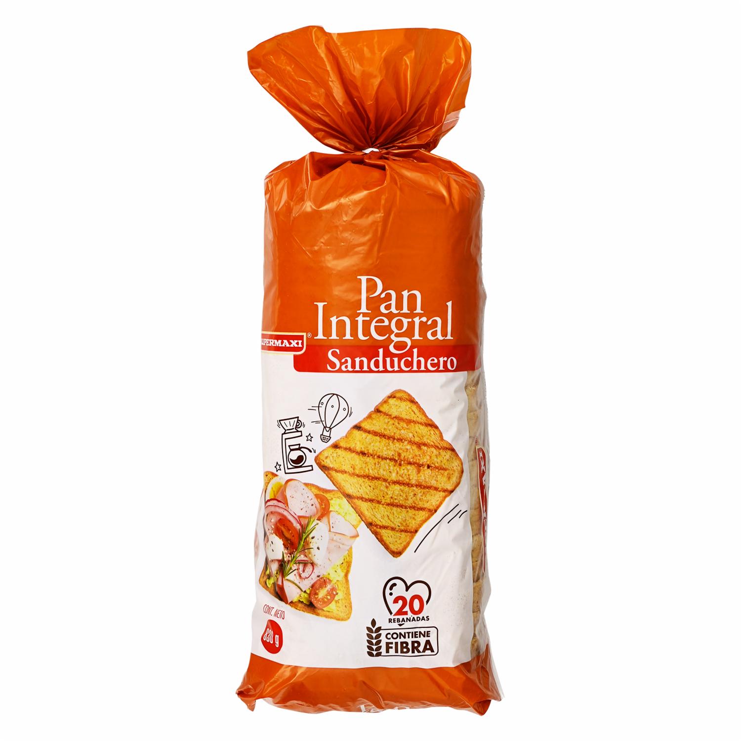 Pan Integral Sanduchero SUPERMAXI 830 G