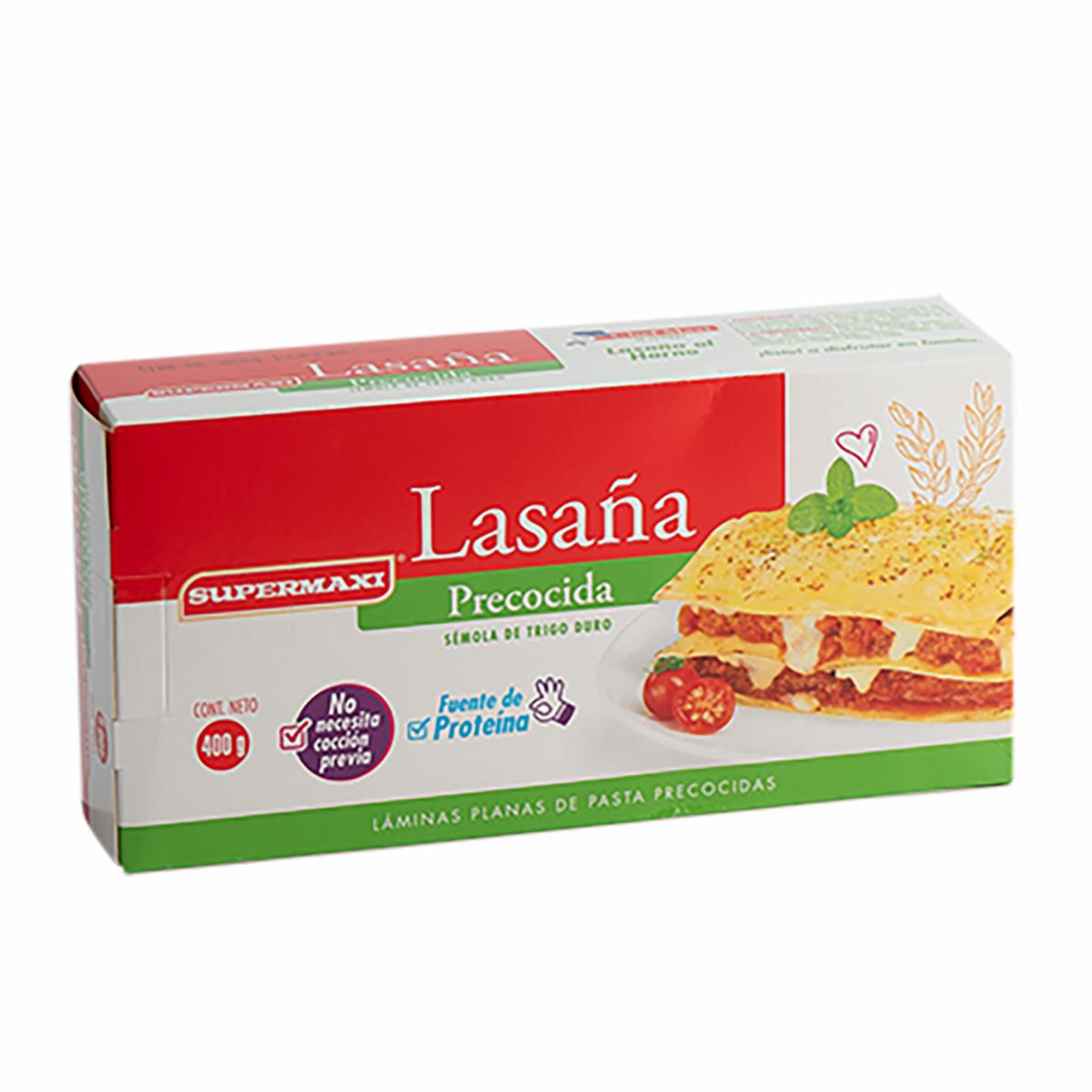 Pasta Para Lasaña Precocida SUPERMAXI 400 G