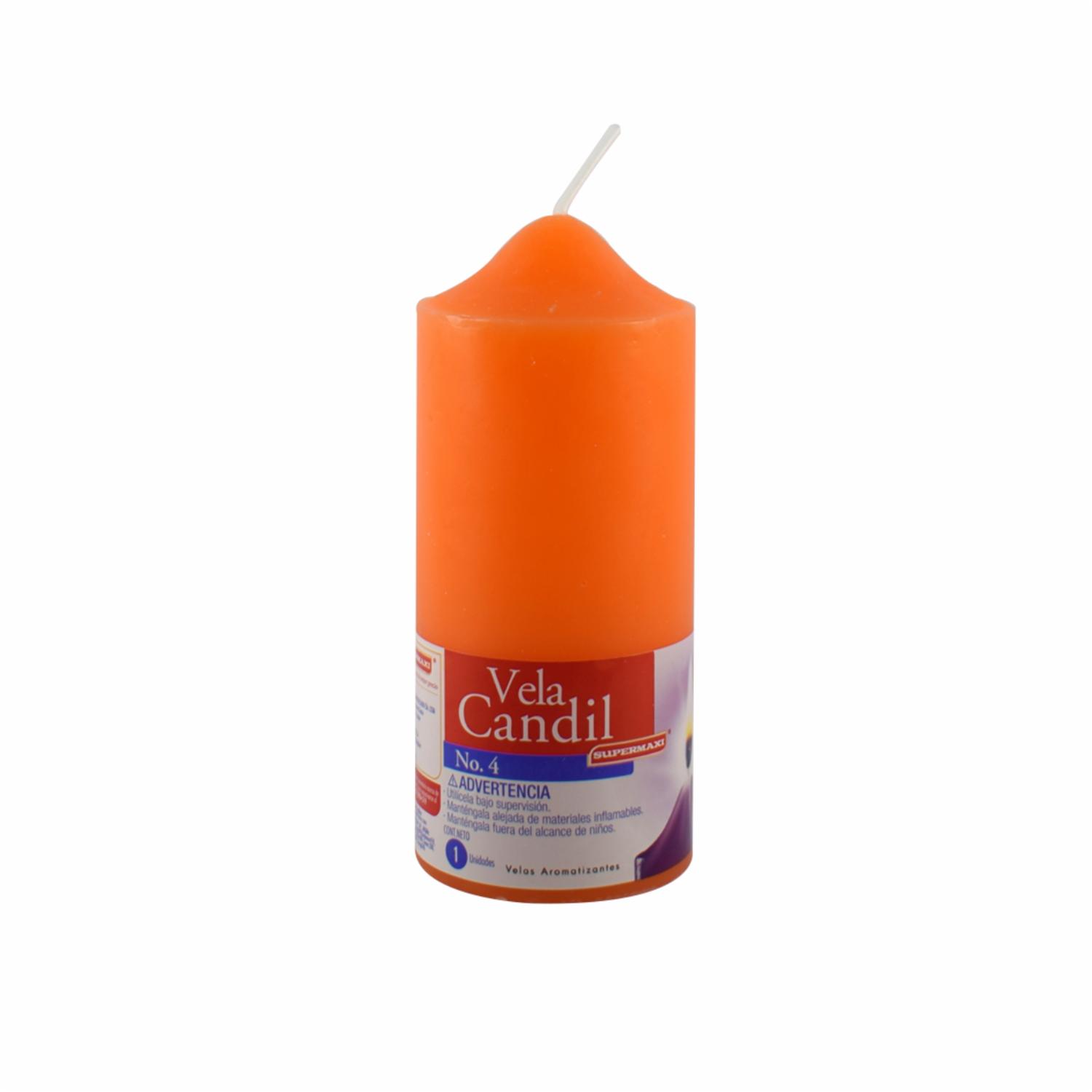 Vela Ambiental Candil No4 Tomate SUPERMAXI 1 U