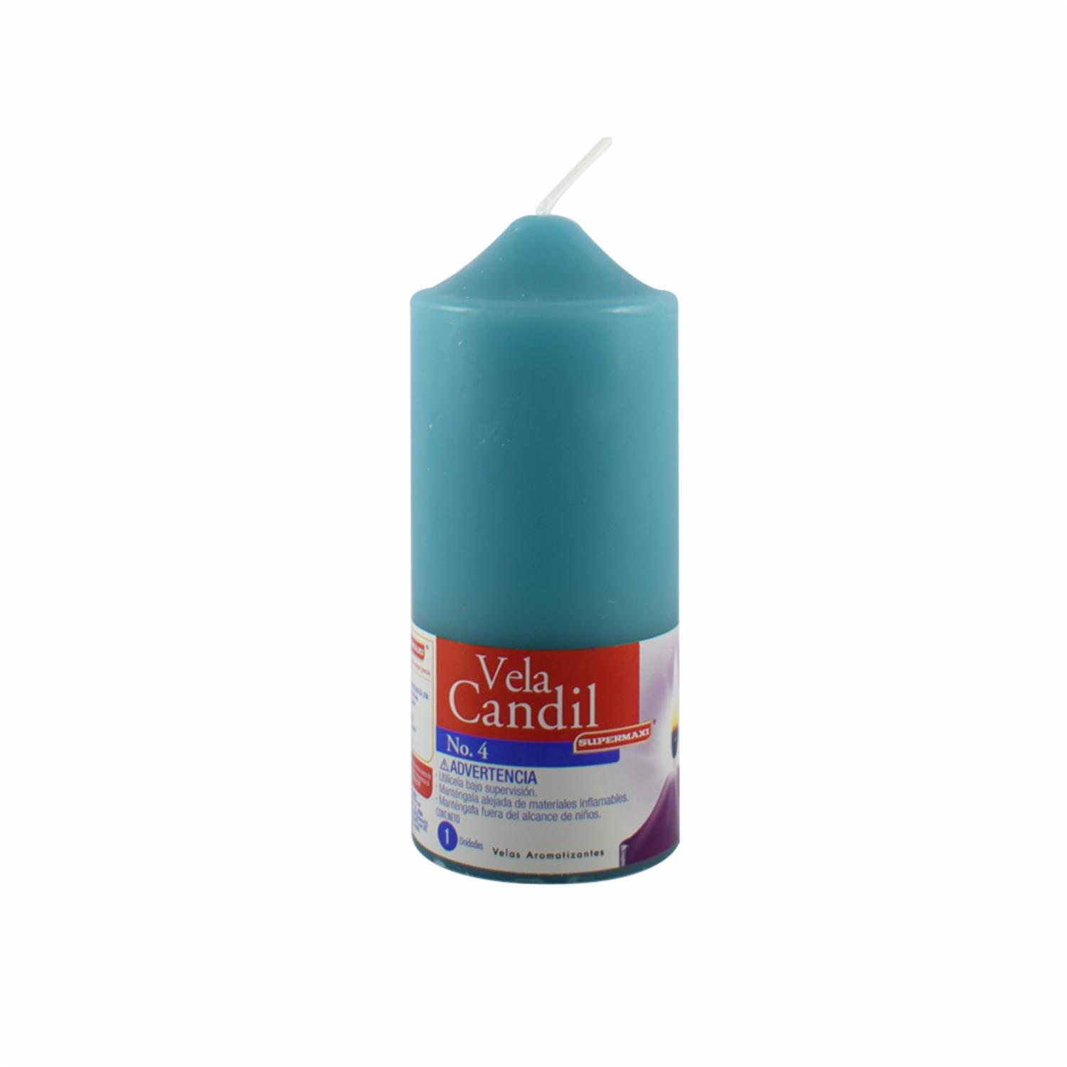 Vela Ambiental Candil No4 Turquesa SUPERMAXI 1 U