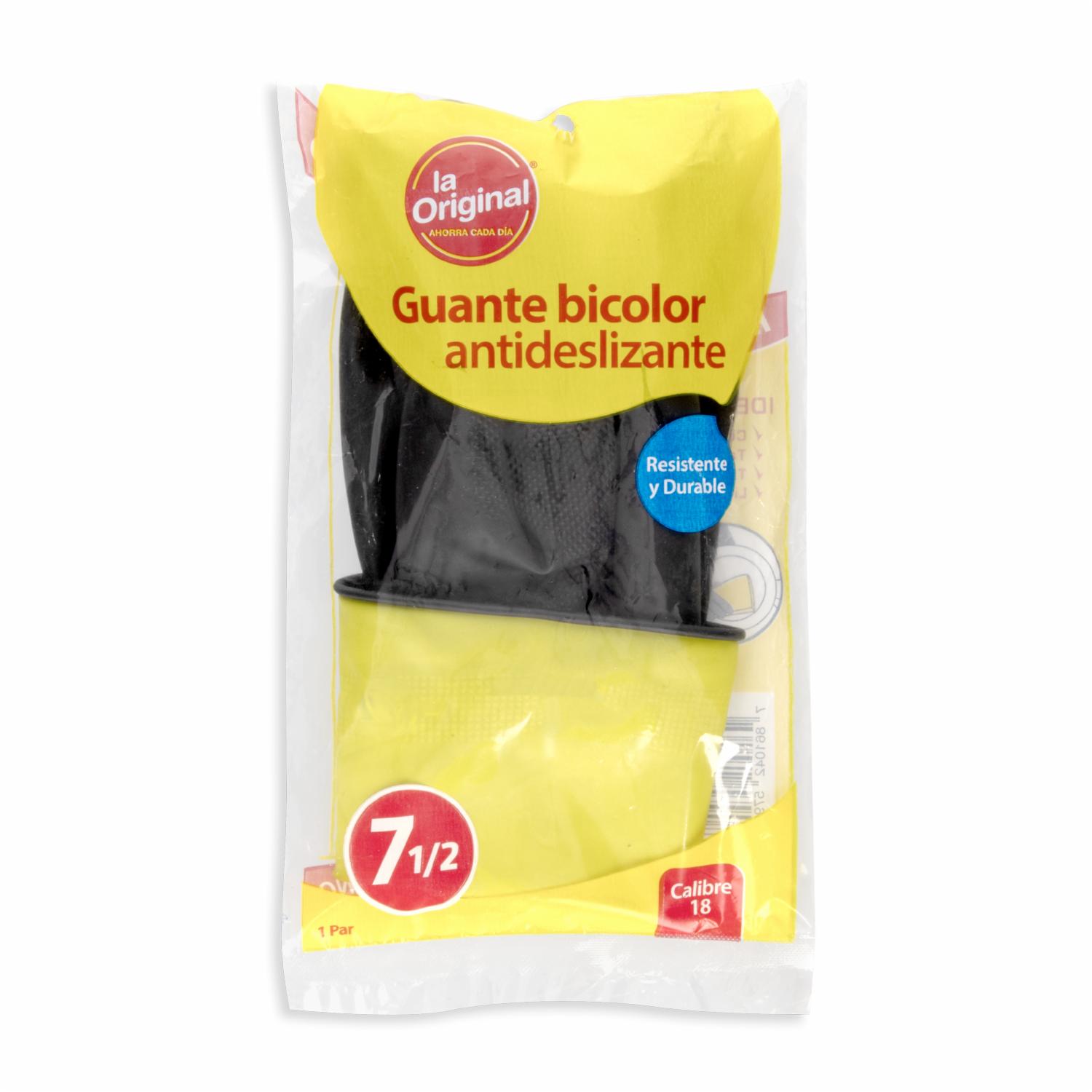 Guantes De Nitrilo Multiusos Bicolor Antideslizantes Resistentes Y Durables LA ORIGINAL Talla 7 1/2