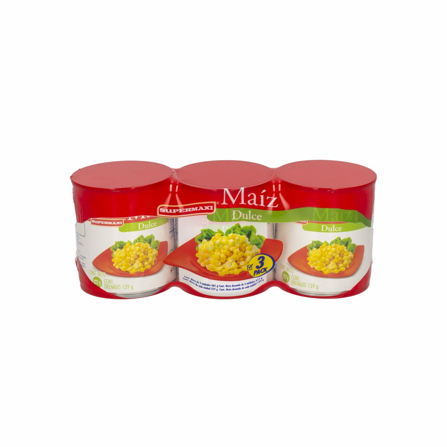 Maíz Dulce Pack SUPERMAXI 3 X 227 g