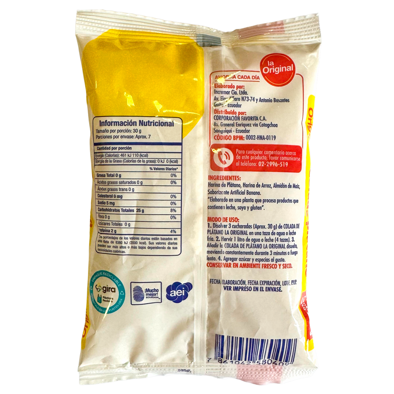Colada De Plátano LA ORIGINAL 200 G