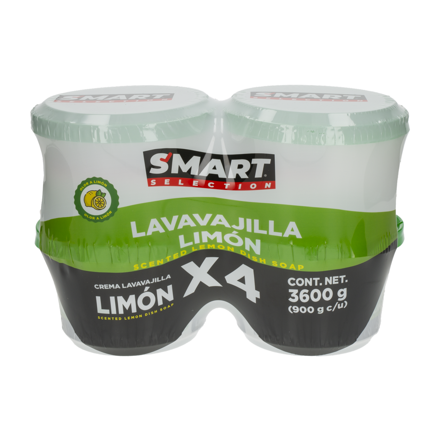 Crema Lavavajillas Aroma Limón SMART SELECTION 900 G X 4 Uds