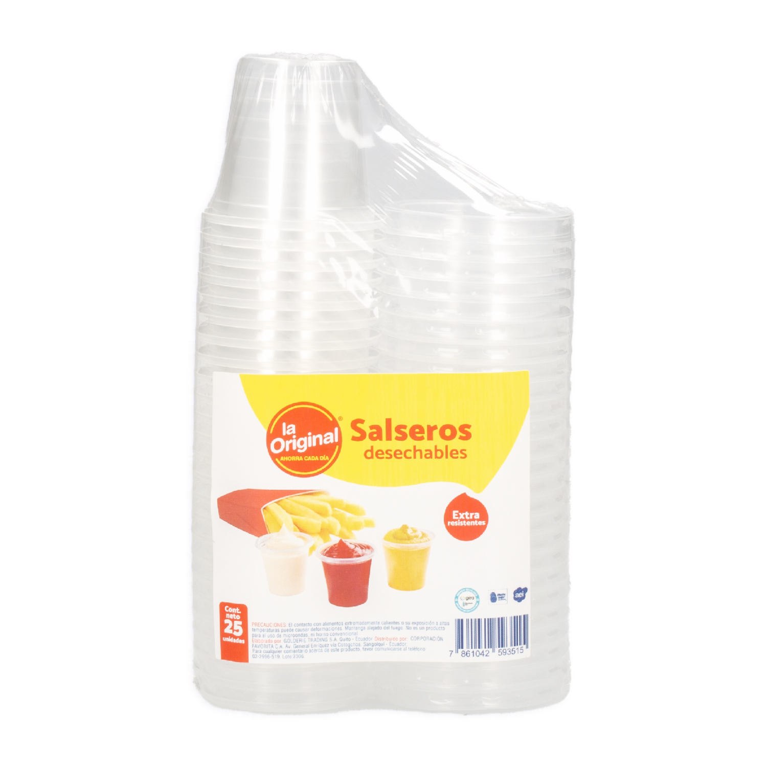Salseros Desechables 1 Oz Envase Más Tapa LA ORIGINAL X 25 Uds