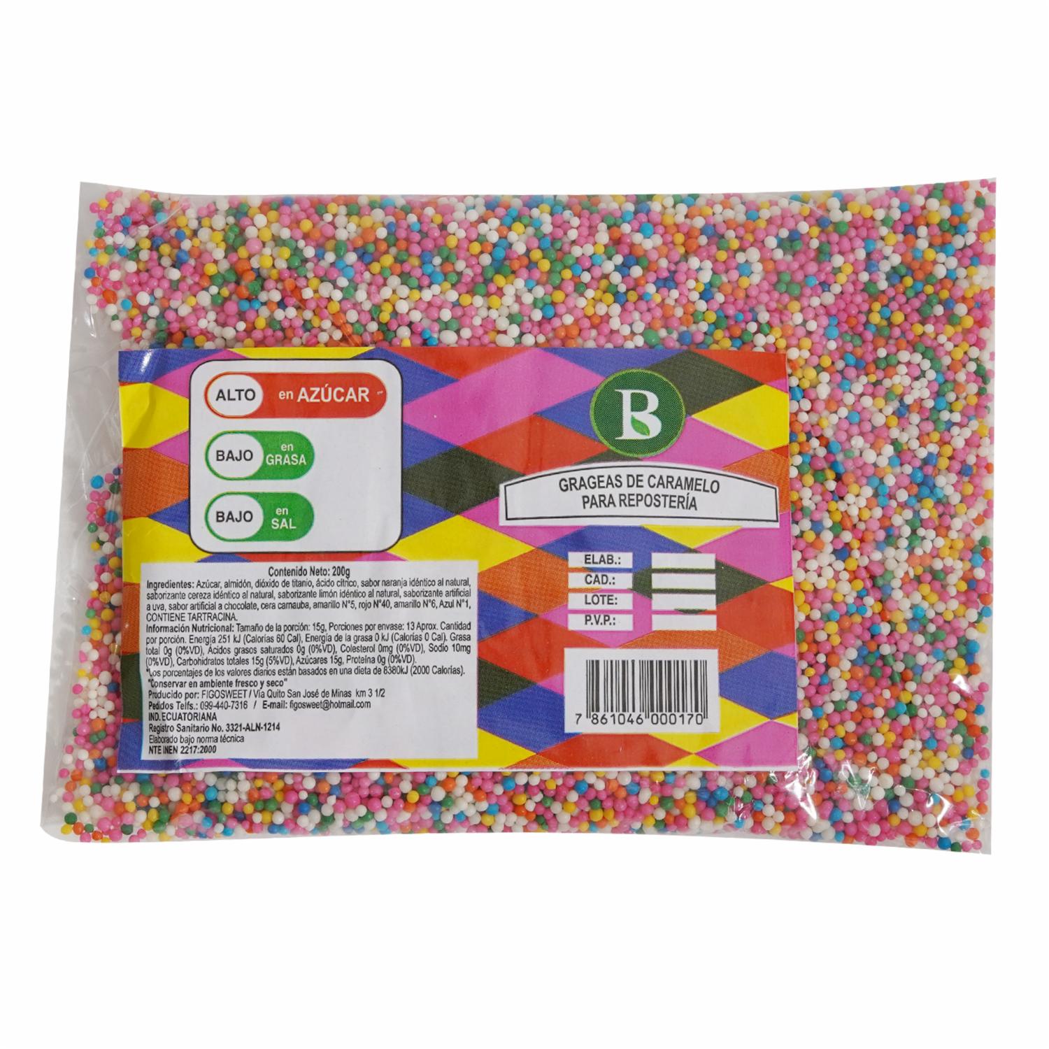 Grajeas Varios Colores BONANZA 200 g