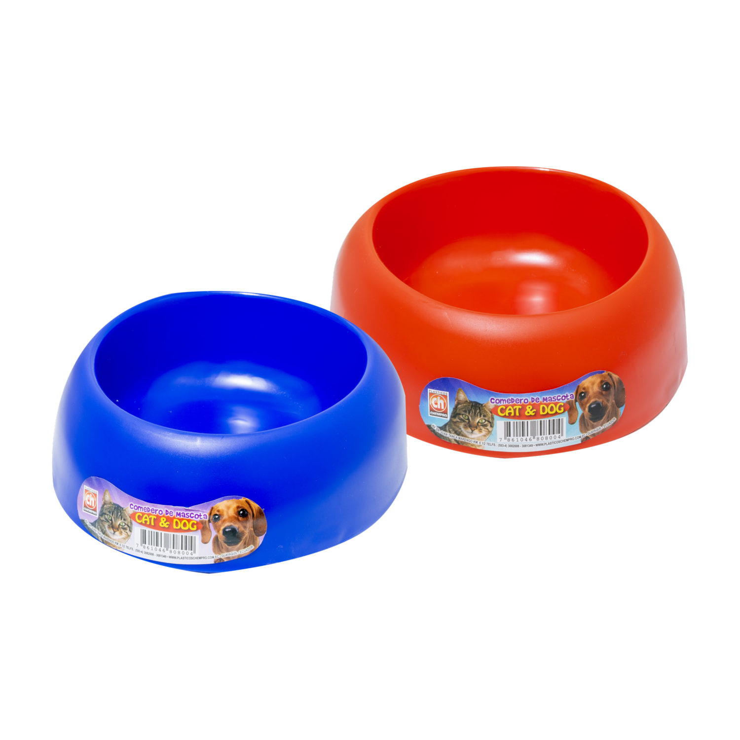 Comedero Para Mascota Gatos Y Perros PLÁSTICOS CHEMPRO L: 18,5 H:7,5 A:7,5