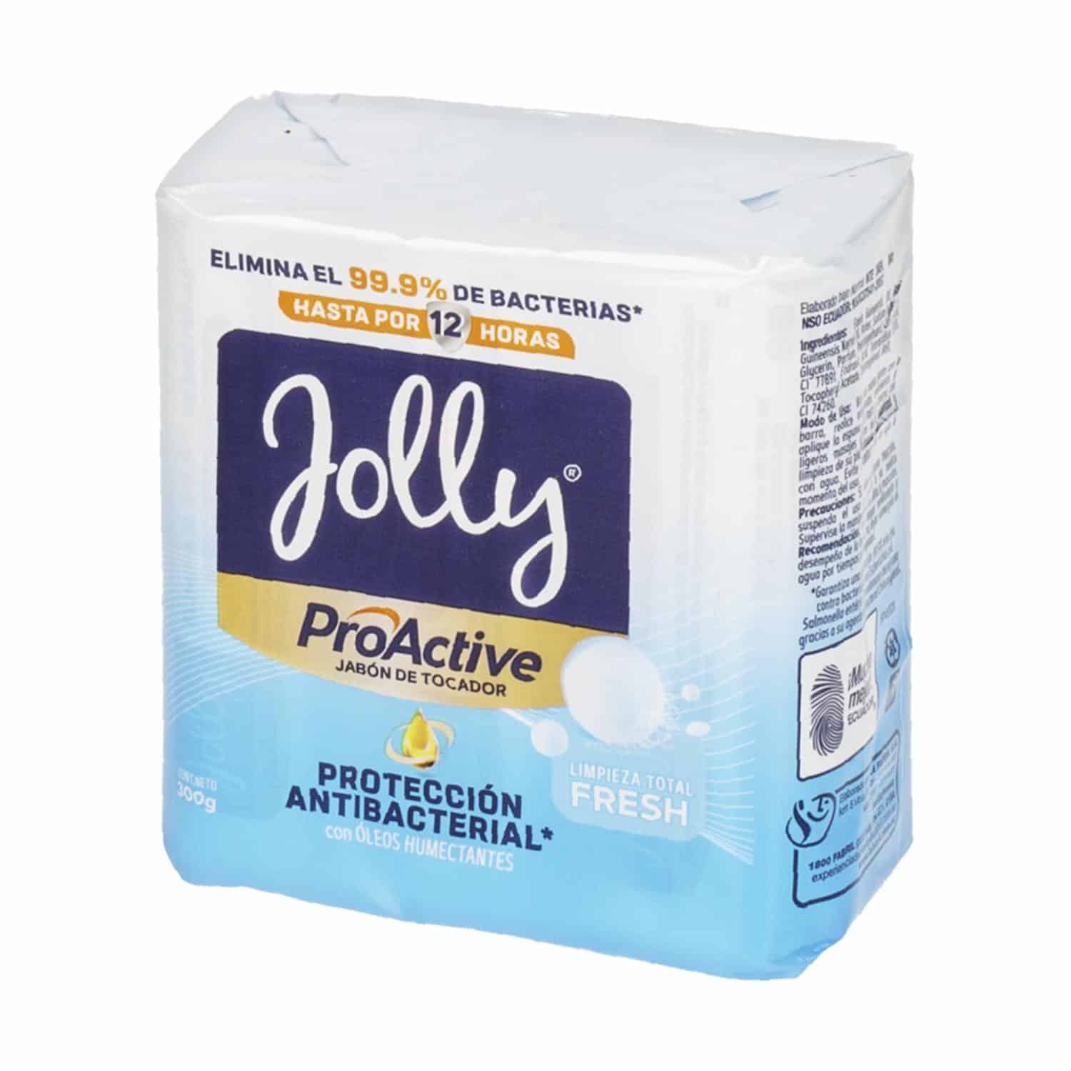 Jabón De Tocador Antibacterial En Barra Limpieza Total JOLLY 300 G