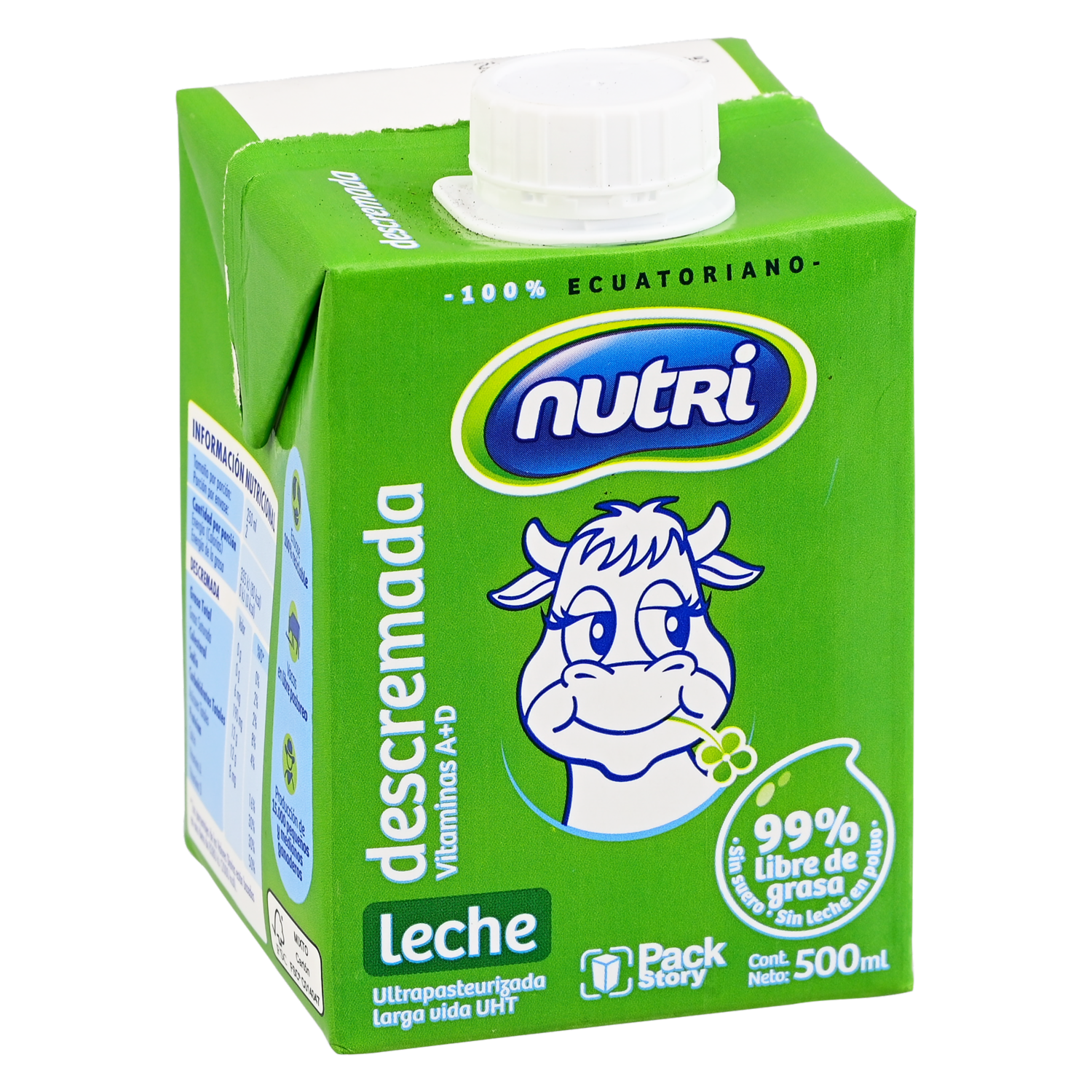 Leche Descremada Larga Vida NUTRI 500 Ml