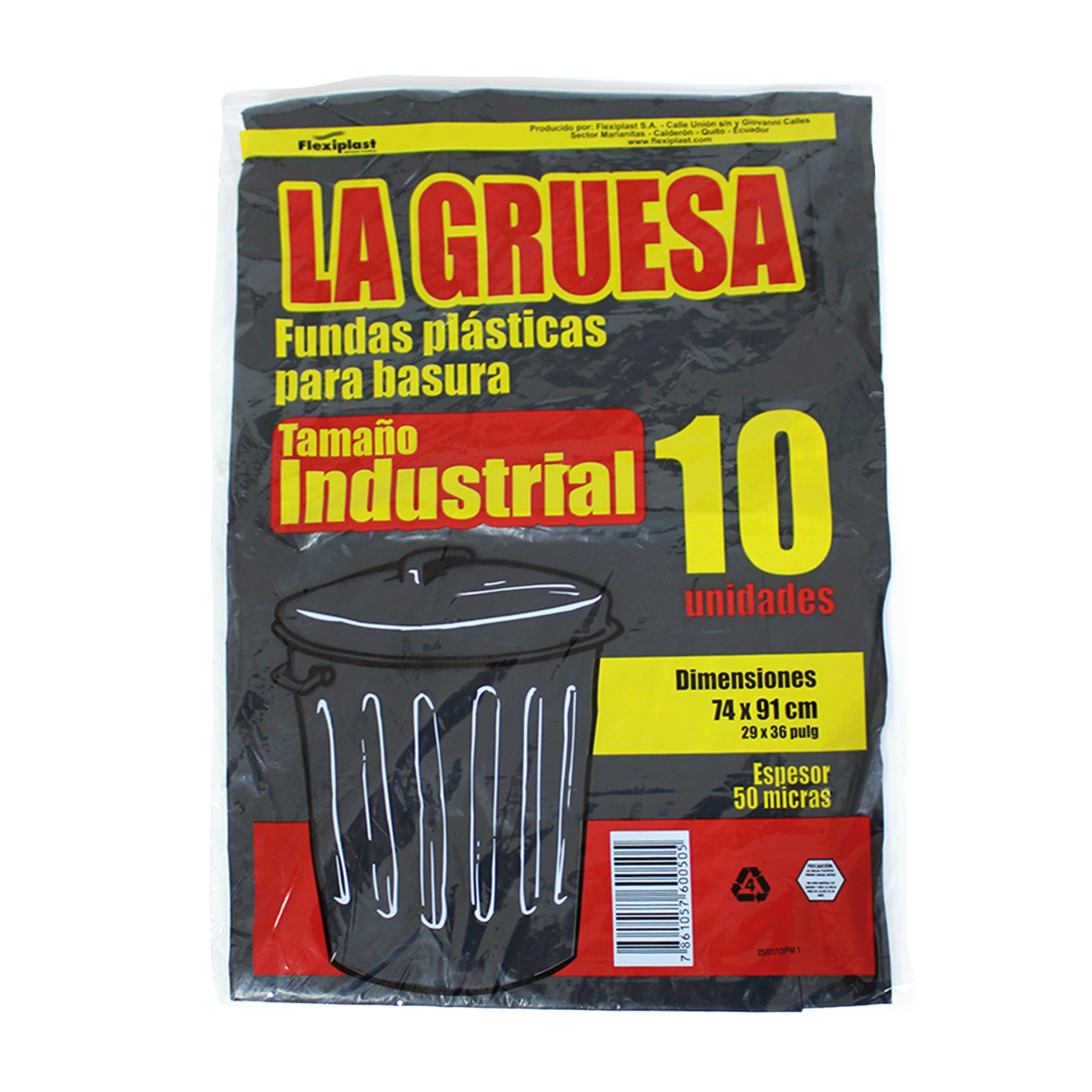 Fundas Para Basura 73 X 91 Cm Industrial LA GRUESA 10 Uds