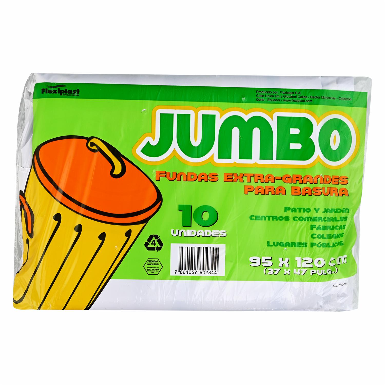 Fundas Jumbo 95X120 JUMBO 10 Unidades