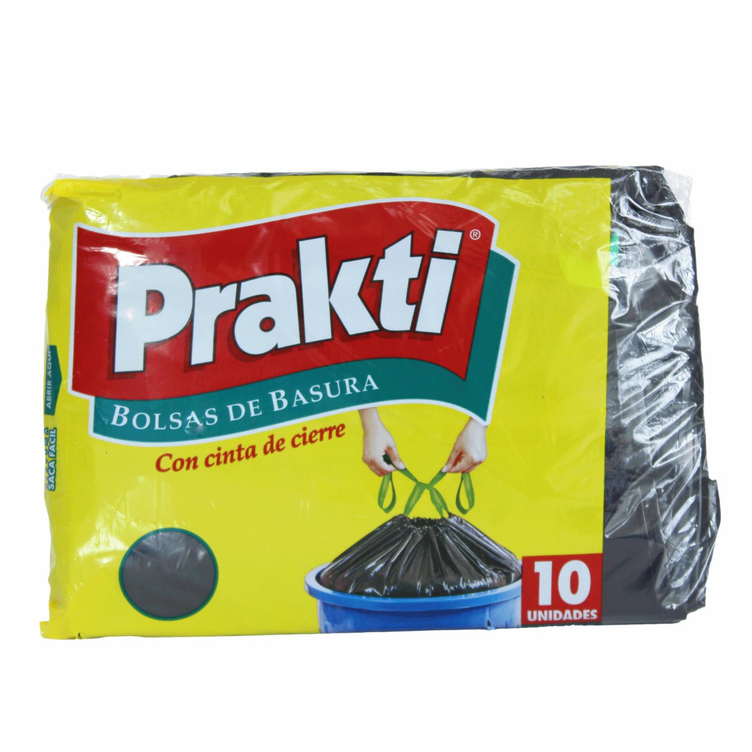 Fundas De Basura Para Cocina Con Cinta De Cierre PRAKTI 10 Unidades