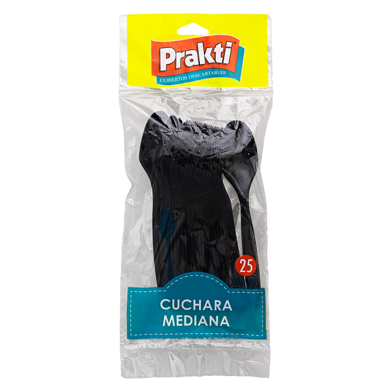 Cuchara Mediana Negro PRAKTI 25 Unidades