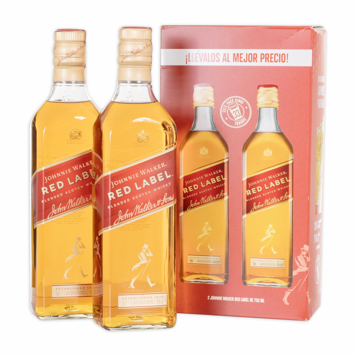 Whisky Red Johnnie Walker Pack 2 X 750 Ml