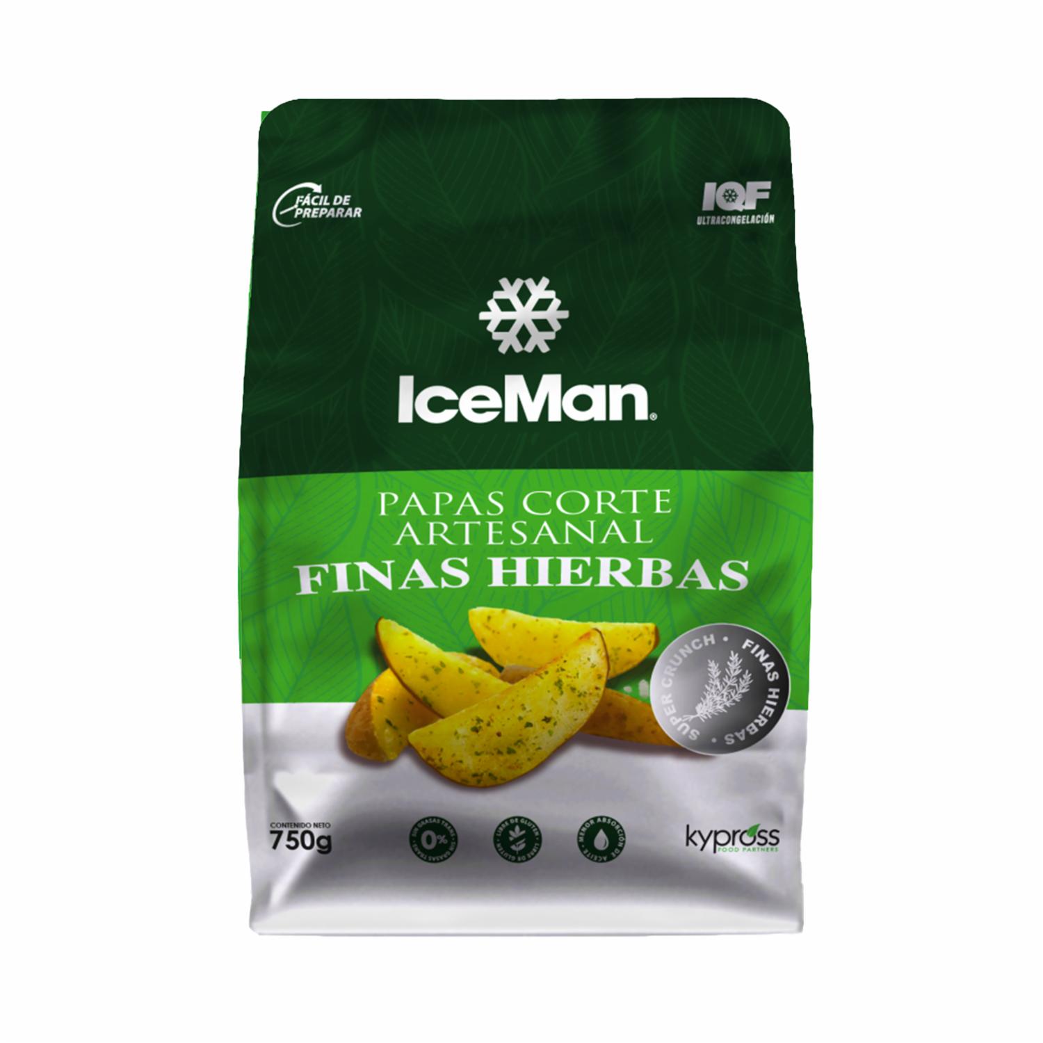 Papas Congeladas Corte Artesanal Finas Hierbas ICEMAN 750 G