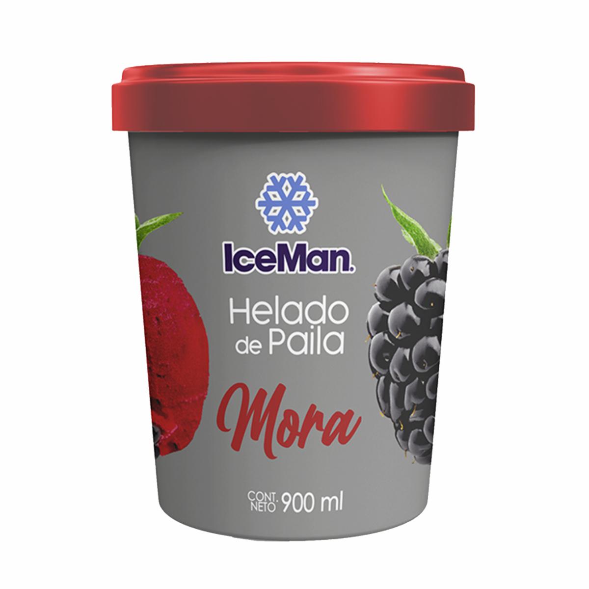 Helado De Paila Sabor A Mora ICEMAN 900 Ml