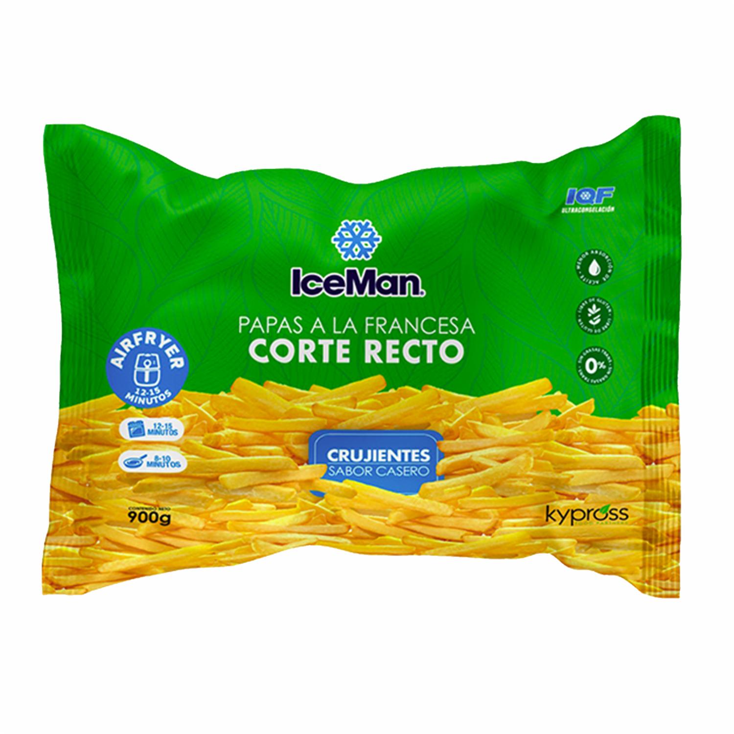 Papas Congeladas A La Francesa Corte Recto ICEMAN 900 G