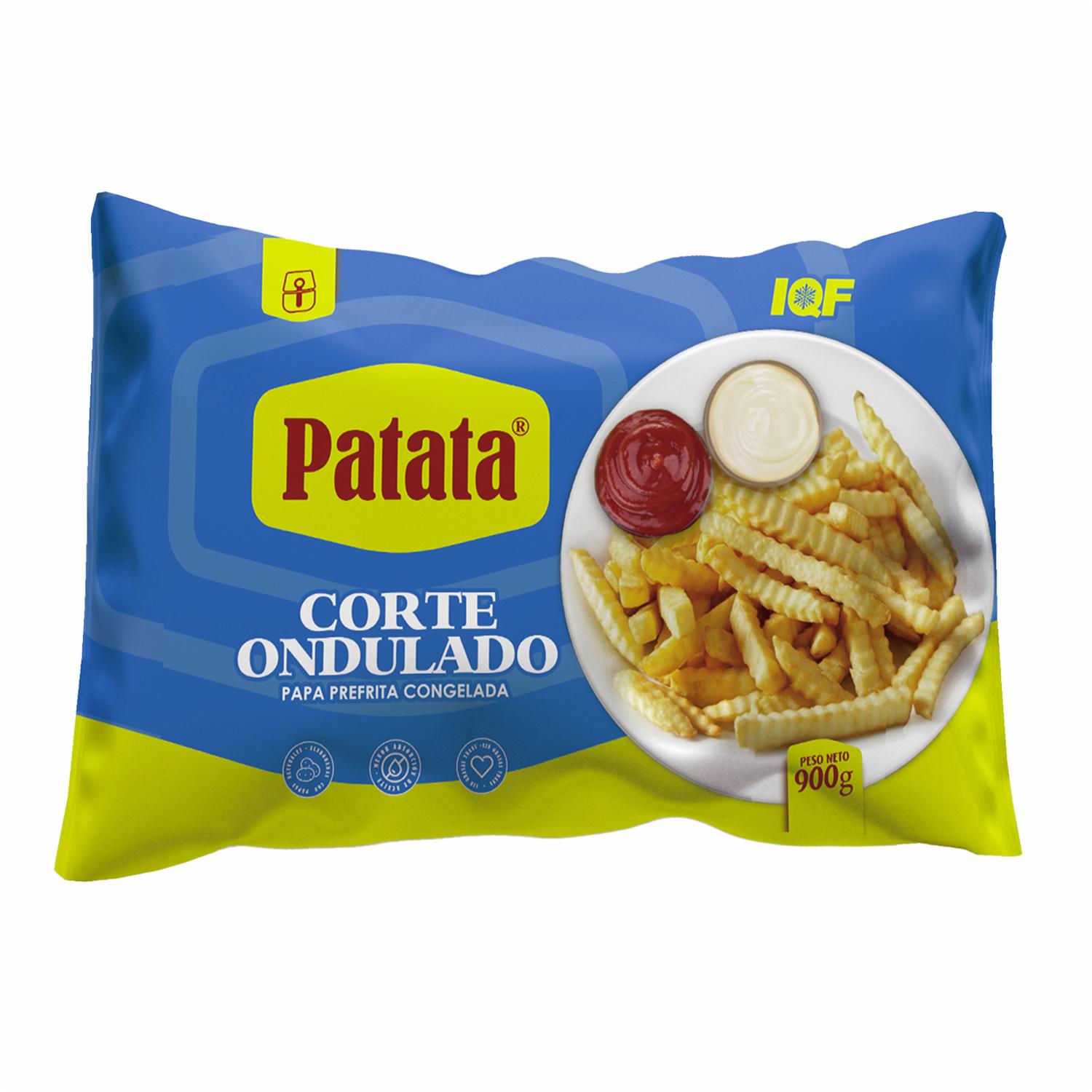 Papas Prefritas Congeladas Patata Corte Ondulado ICEMAN 900 G