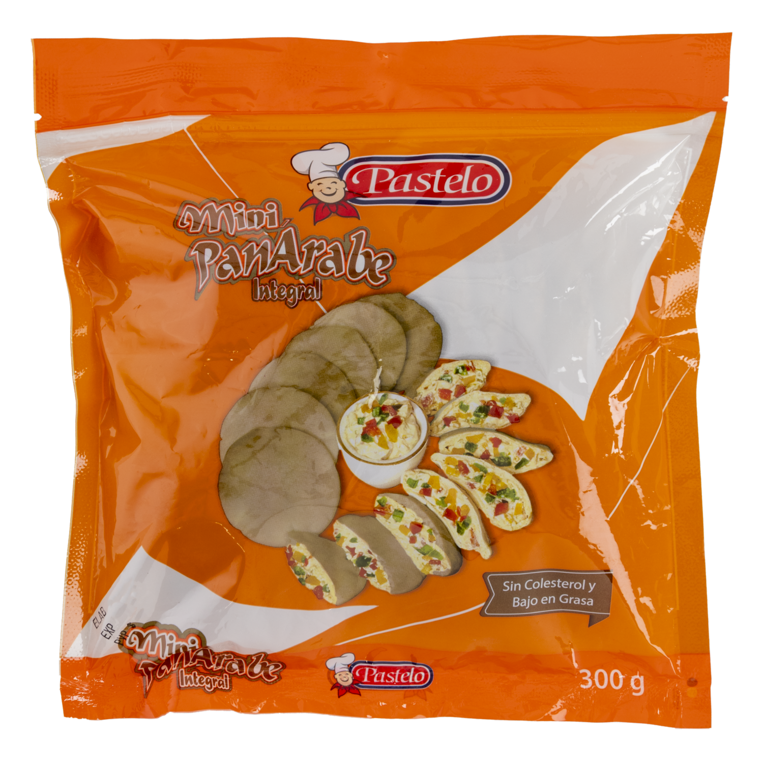 Pan Árabe Integral Mini PASTELO 300g
