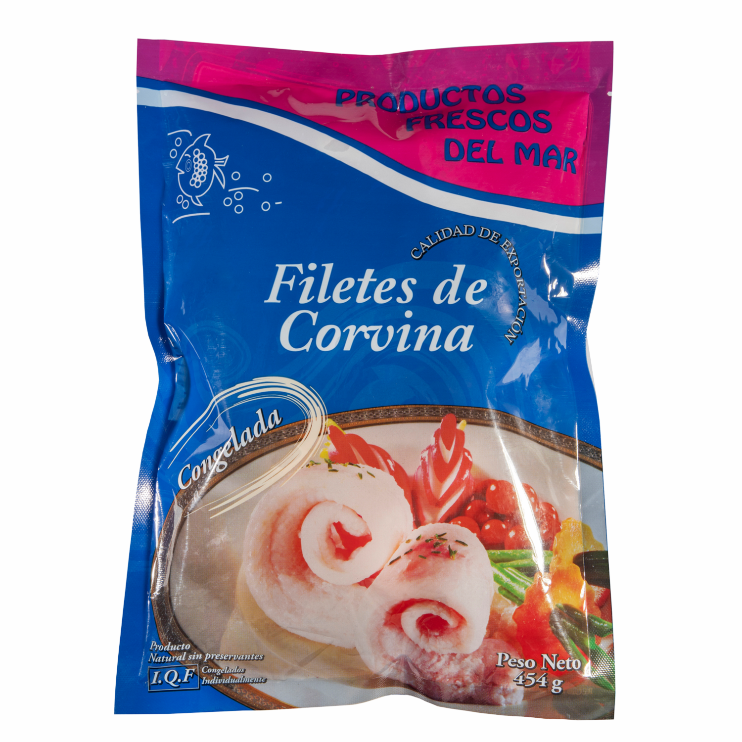 Pescado Corvina Blanca Filetes PRODUCTOS FRESCOS DEL MAR 454 G