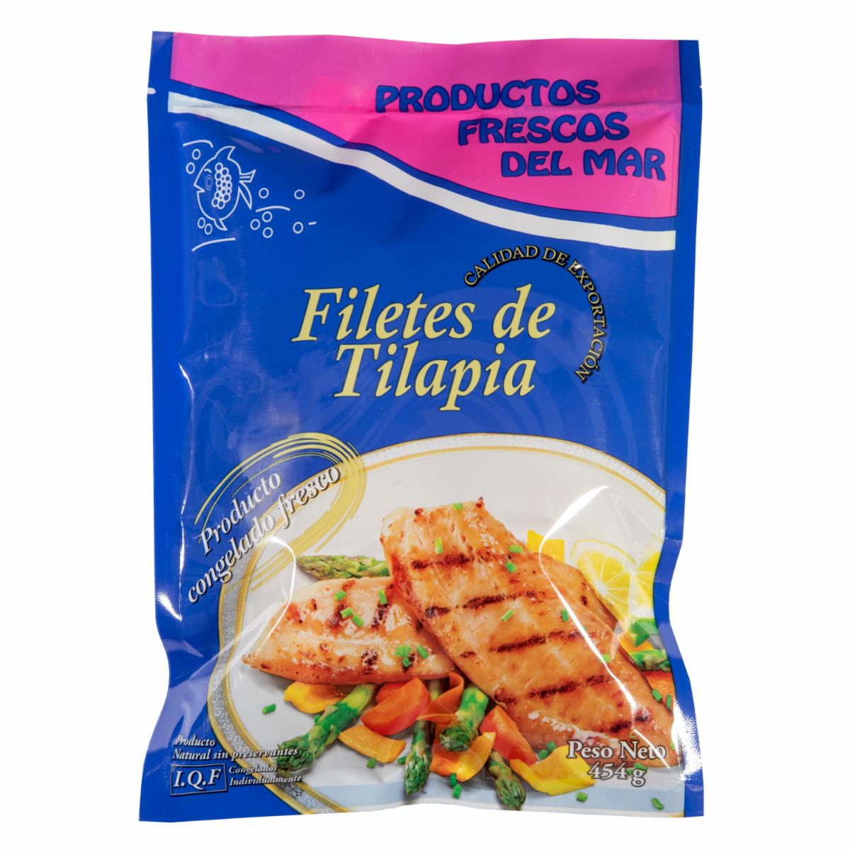 Pescado Tilapia Filetes PRODUCTOS FRESCOS DEL MAR 454 G