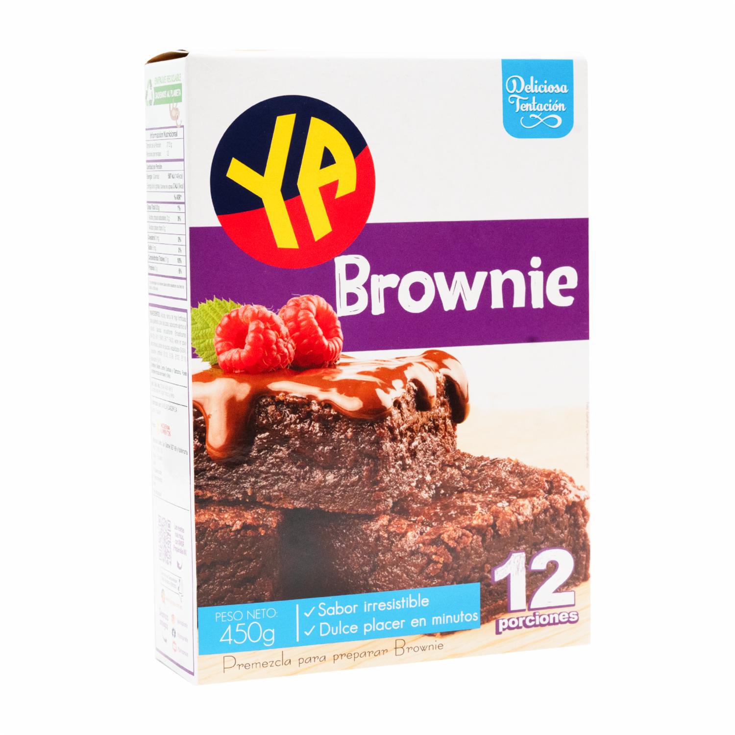 Premezcla Para Brownie 12 Porciones YA 450 G