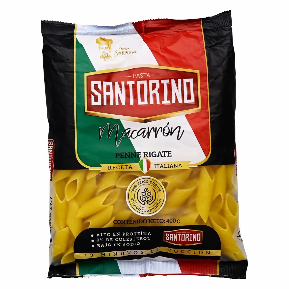 Macarrón Penne Rigate SANTORINO 400 g