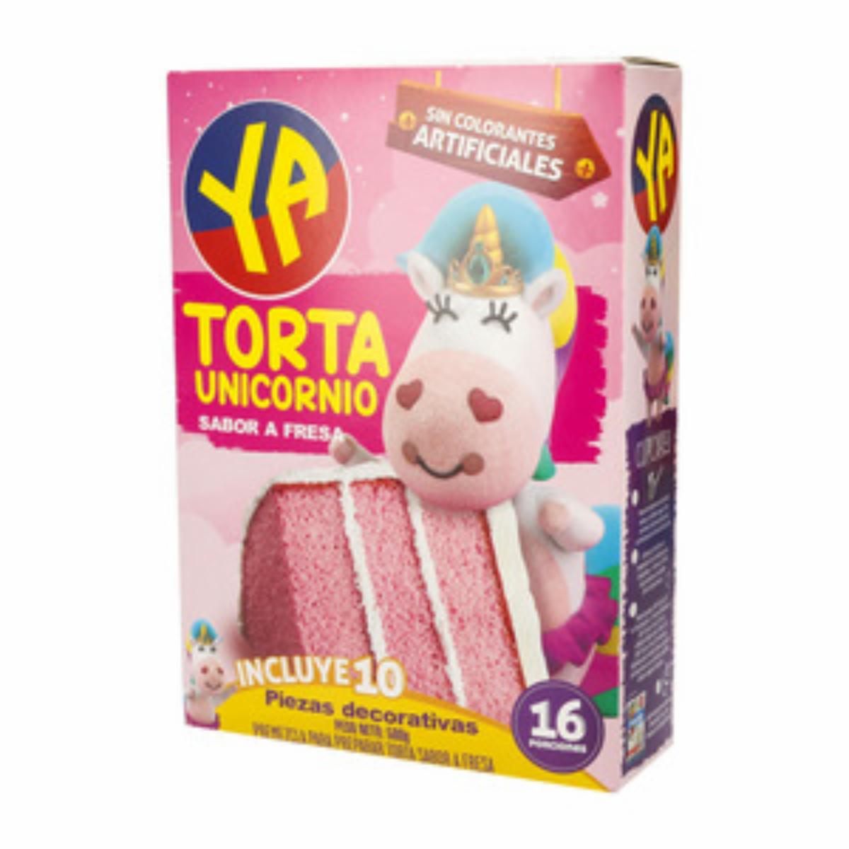 Torta Unicornio Sabor A Fresa Premezcla YA 500 g
