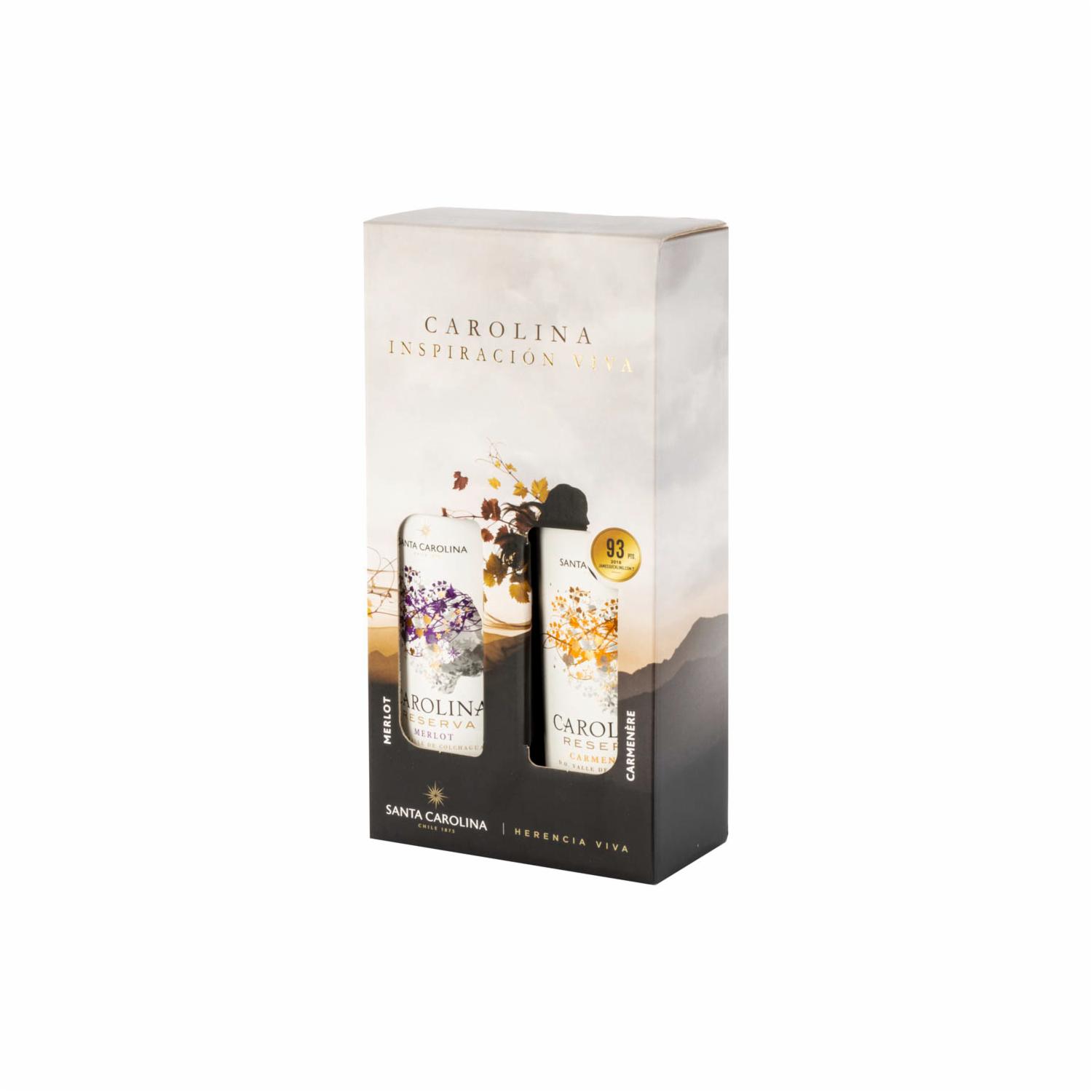 Vinos Pack Merlot+reserva Carmenere Santa Carolina 1500 Ml