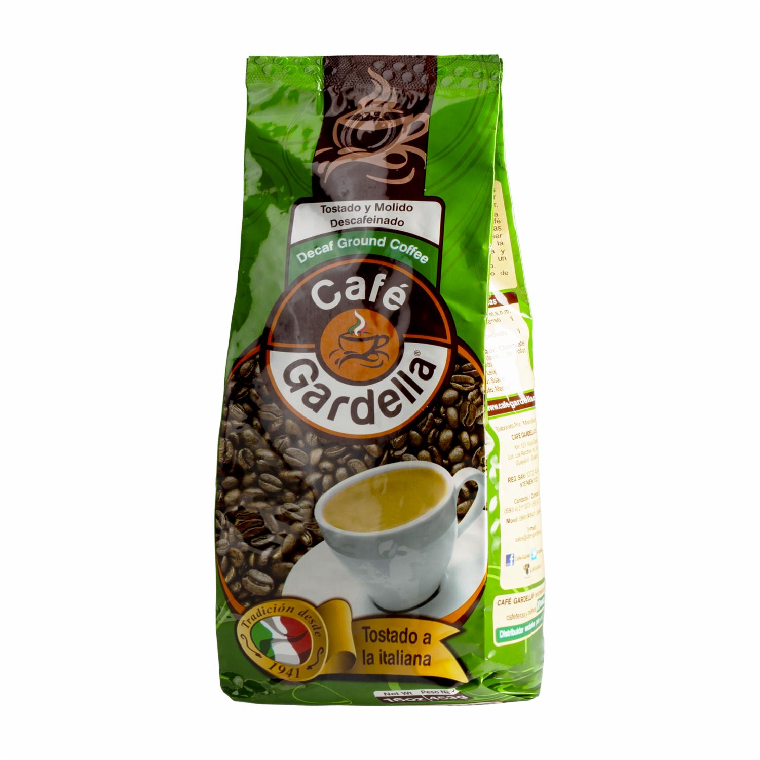 Café Tostado Y Molido Descafeinado GARDELLA 453 G