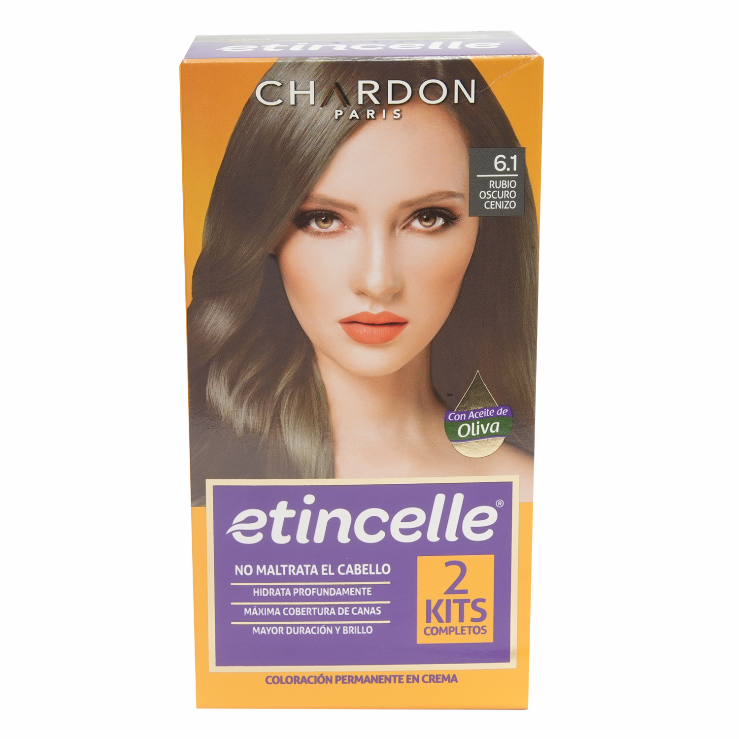 Tinte De Cabello Coloración N° 6.1 Rubio Oscuro Cenizo ETINCELLE Unidad