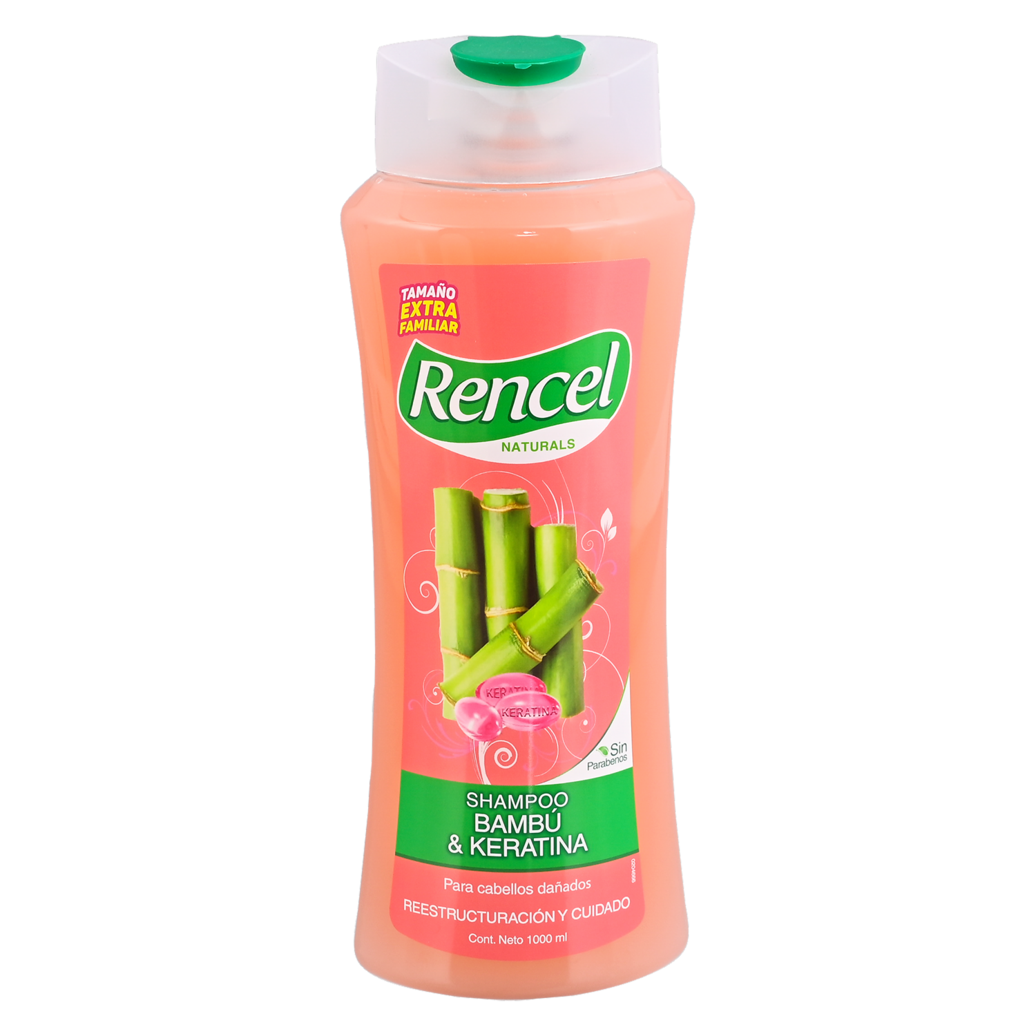 Shampoo De Cabello Bambú Y Keratina RENCEL 1000 Ml