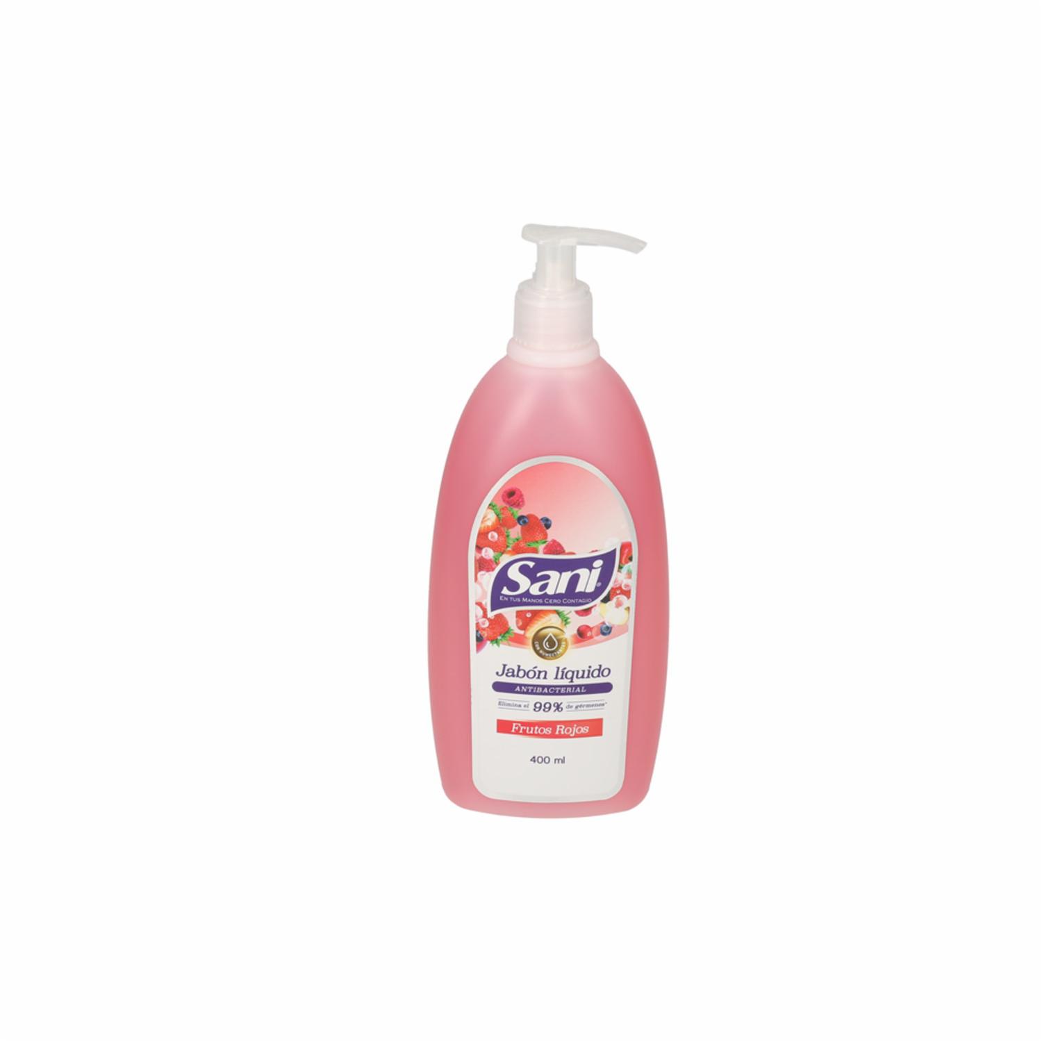 Jabón Líquido Antibacterial Frutos Rojos SANI 400 Ml