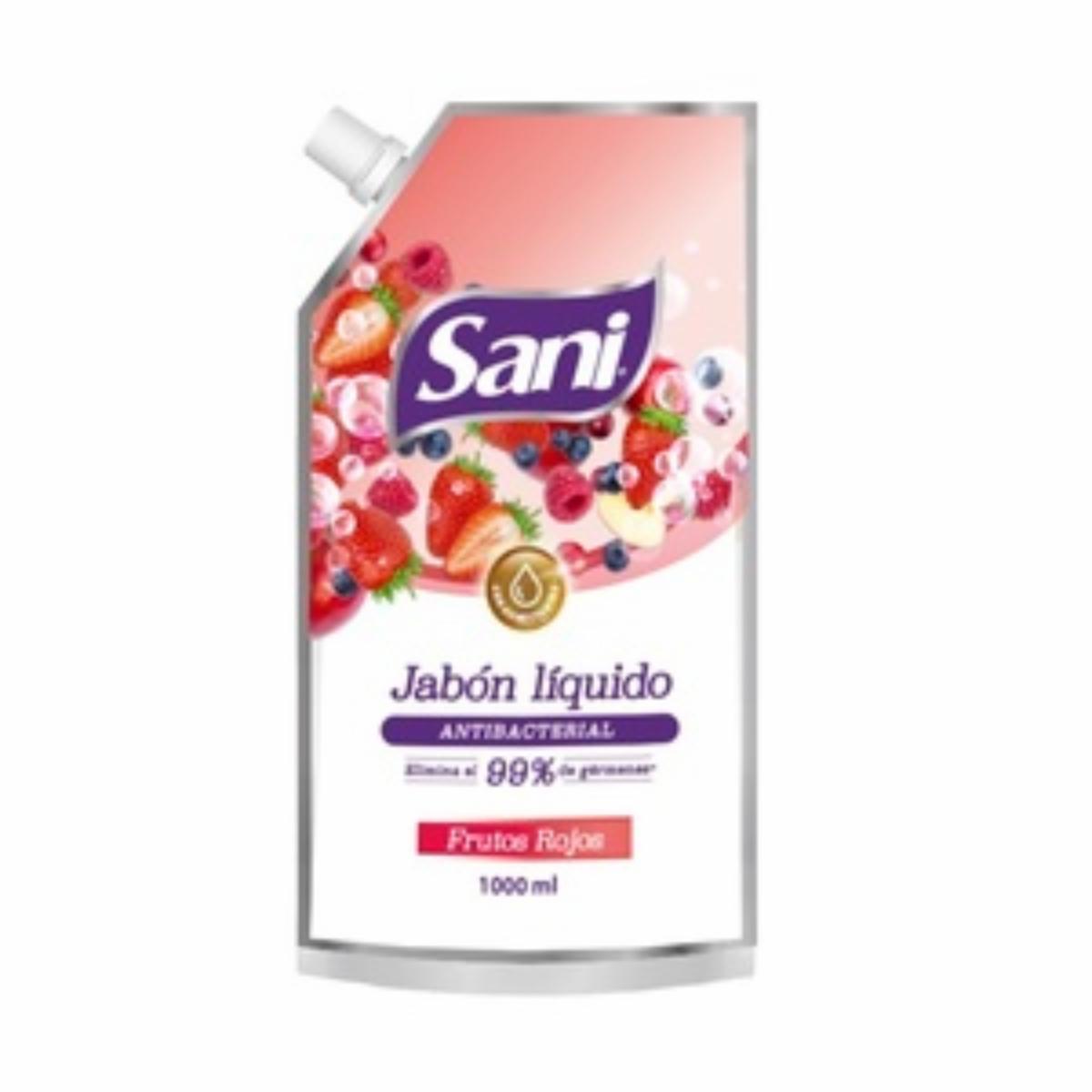 Jabón Líquido Antibacterial Frutos Rojos SANI 1000 Ml
