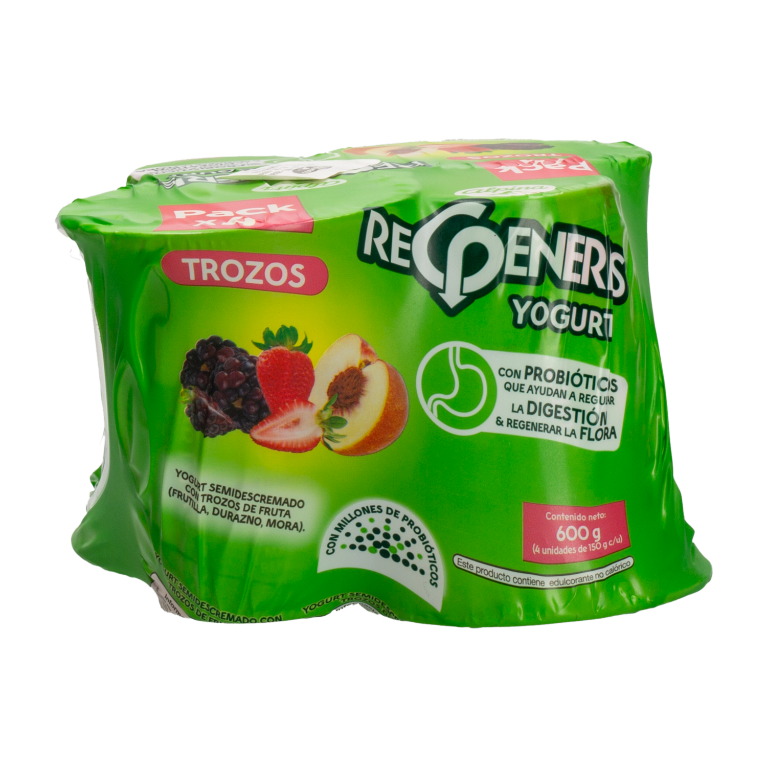 Yogurt Trozos Regular Vaso REGENERIS Pack X 4 150 G