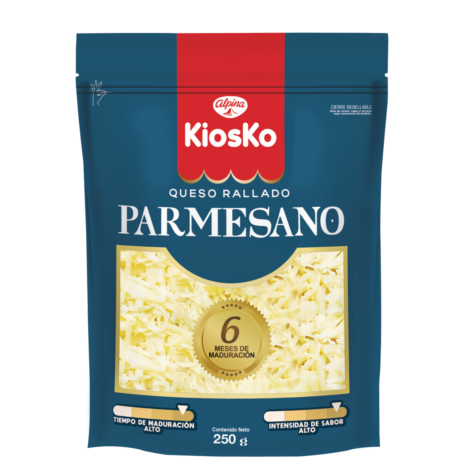 Queso Parmesano Rallado KIOSKO 250 G