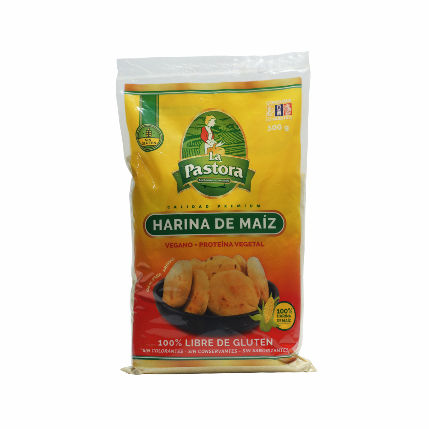 Harina De Maíz Sin Gluten Vegano LA PASTORA 500 G