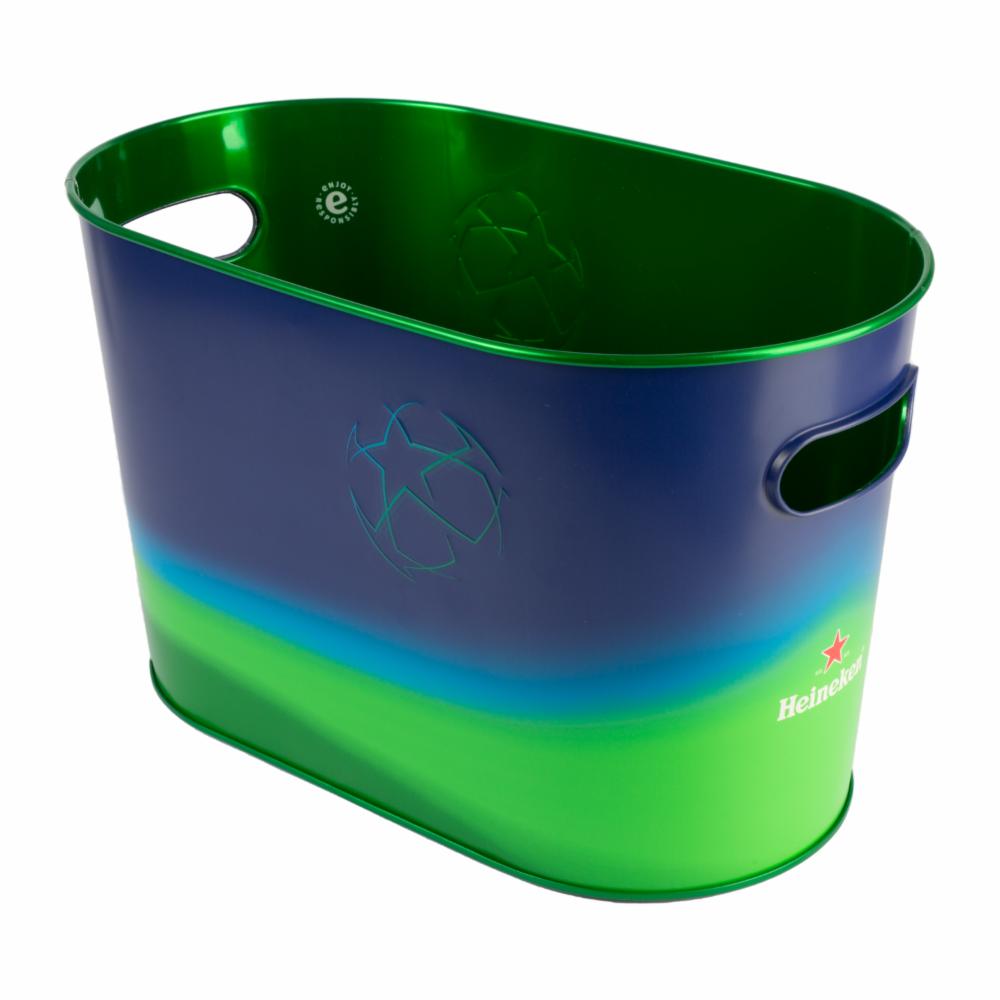 Bucket Metálico Para Cerveza Diseño Uefa Heineken Unidad