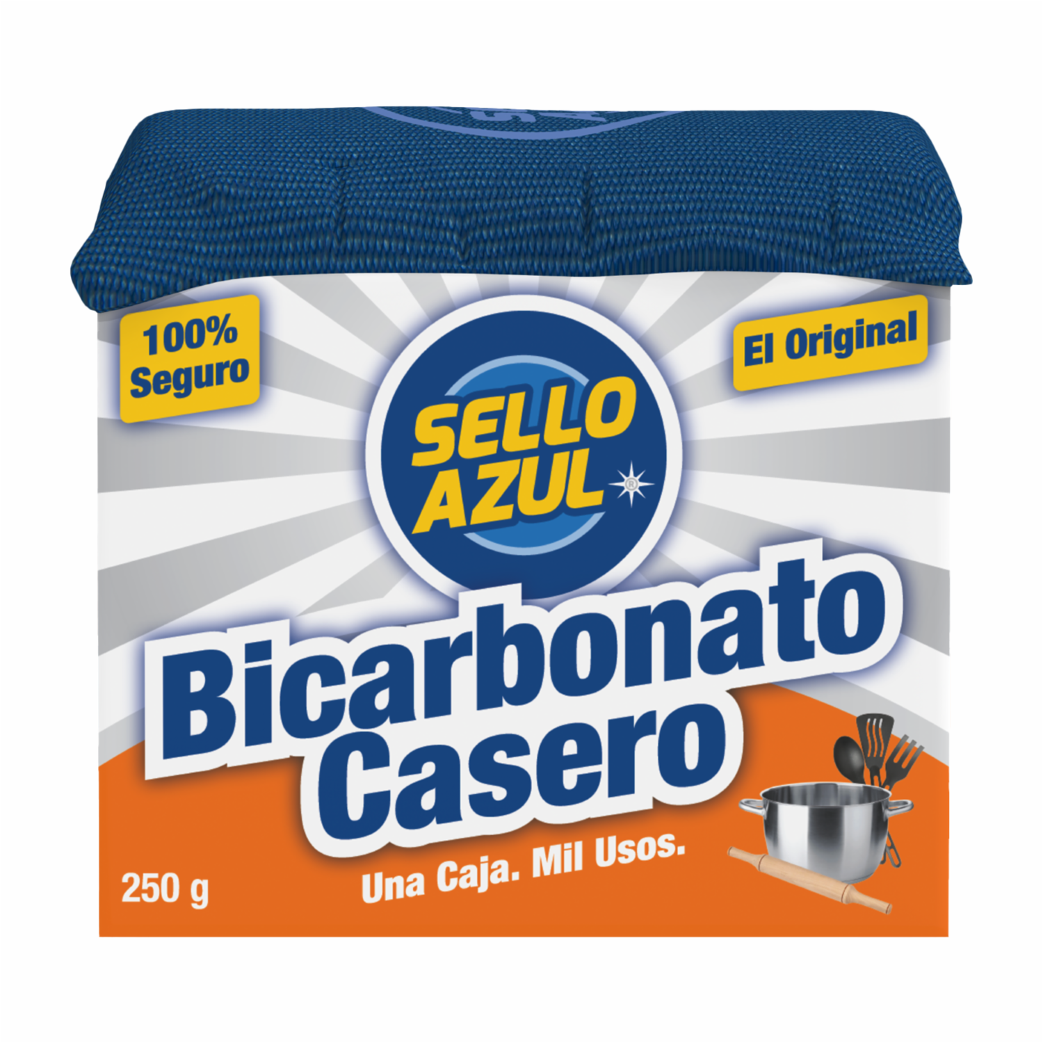 Bicarbonato Casero El Original 100% Seguro SELLO AZUL 250 G