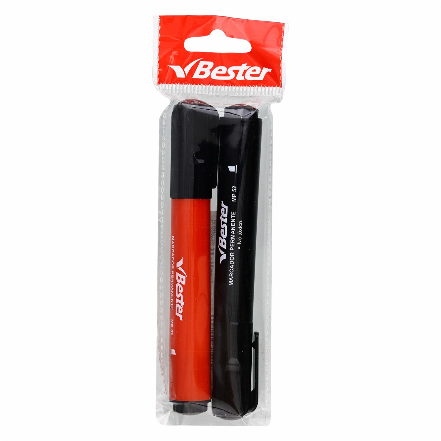 Marcador Negro Rojo BESTER X2 Uds