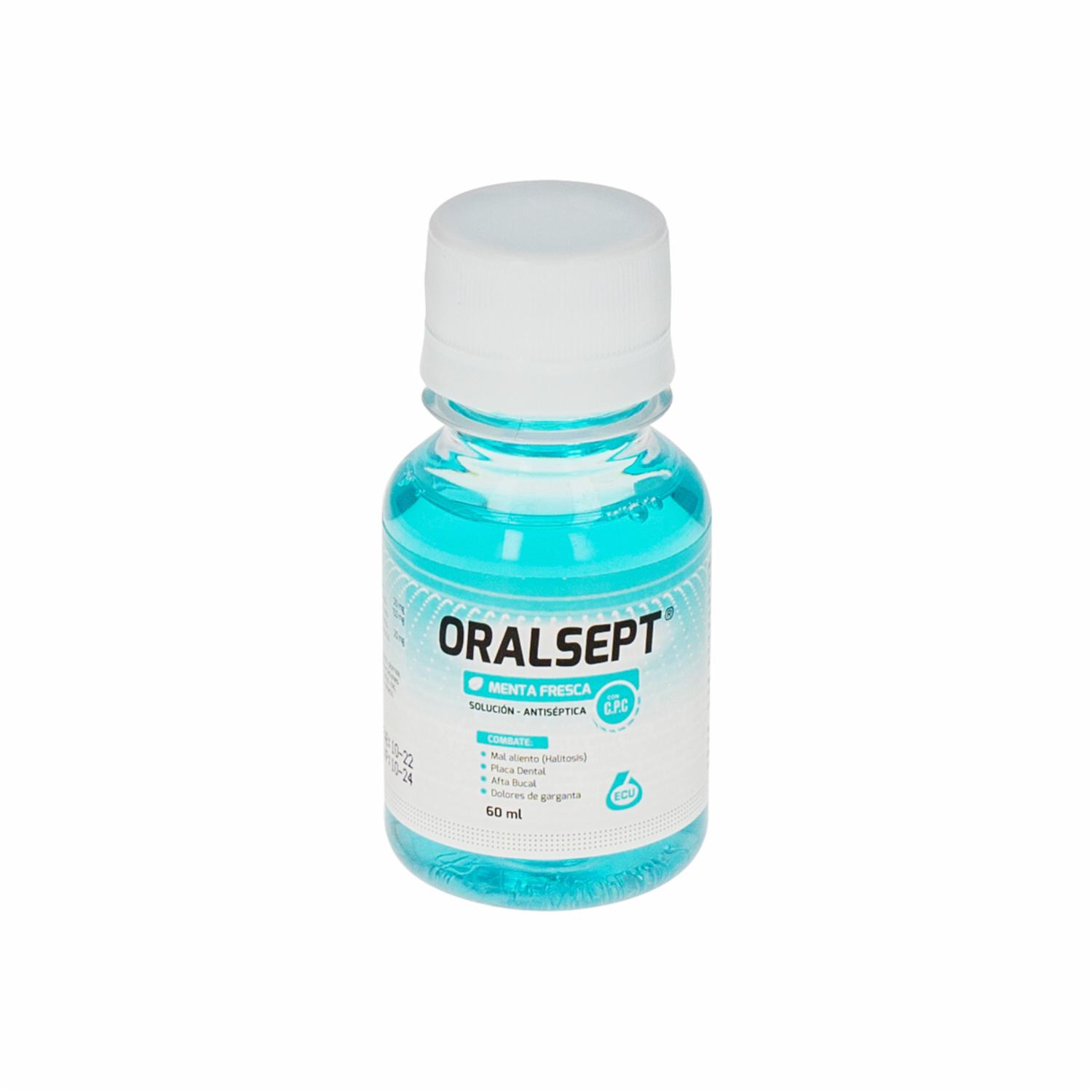 Enjuague  Bucal Sabor A Menta ORALSEPT 60 Ml