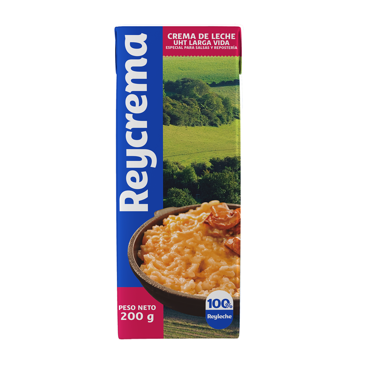 Crema De Leche Larga Vida UHT REYCREMA 200 Ml