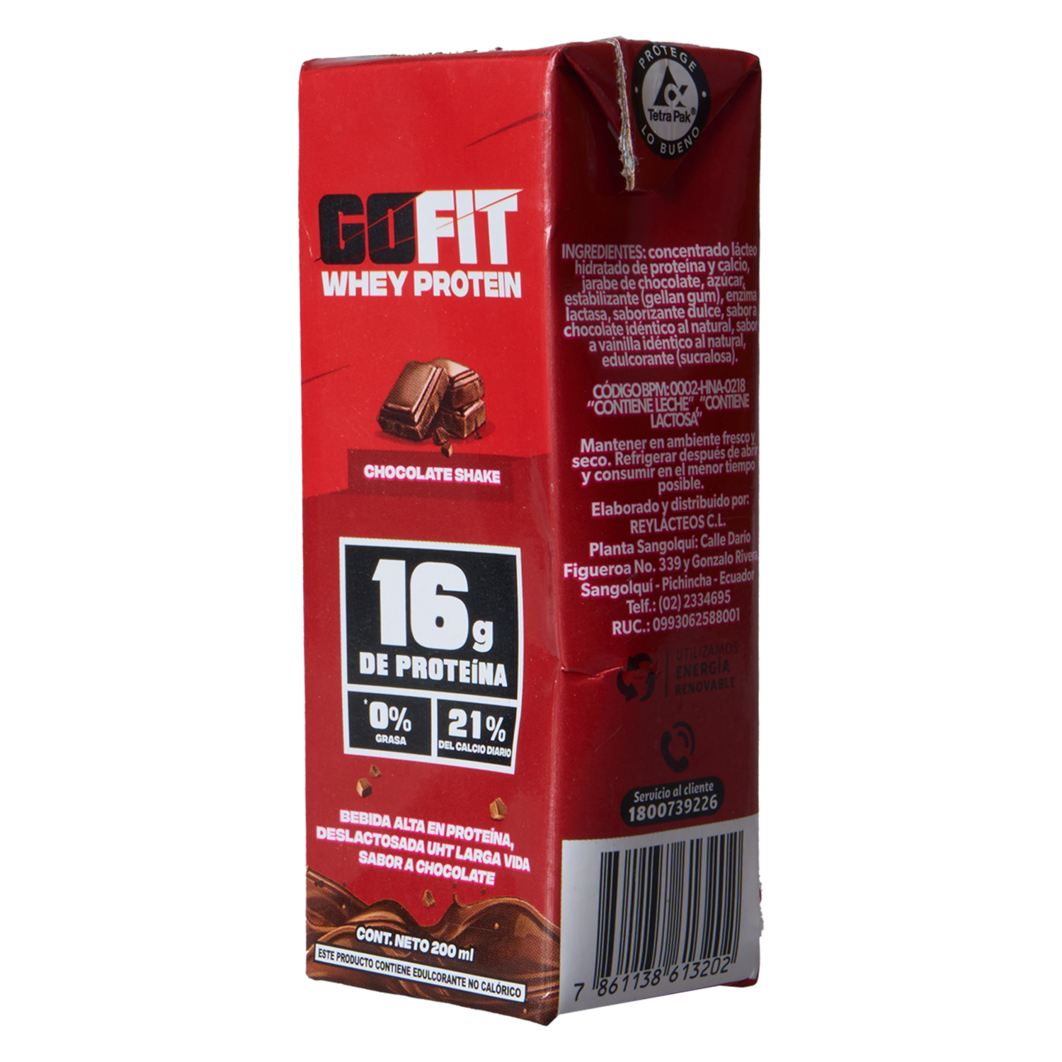 Bebida De Proteínas Sabor Chocolate GO FIT 200 Ml